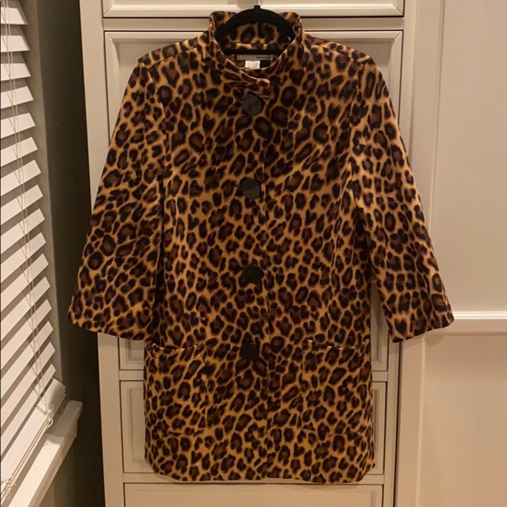 Wd Ny Long Cheetah Blazer Jacket